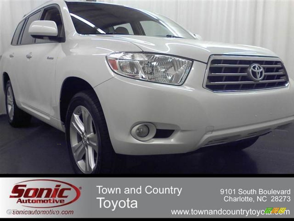 2009 Highlander Limited - Blizzard White Pearl / Ash photo #1