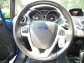 Charcoal Black/Blue Cloth 2011 Ford Fiesta SEL Sedan Steering Wheel