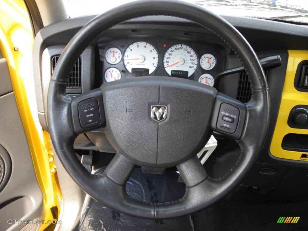 2005 Dodge Ram 1500 SLT Rumble Bee Regular Cab Dark Slate Gray Steering Wheel Photo #54119079