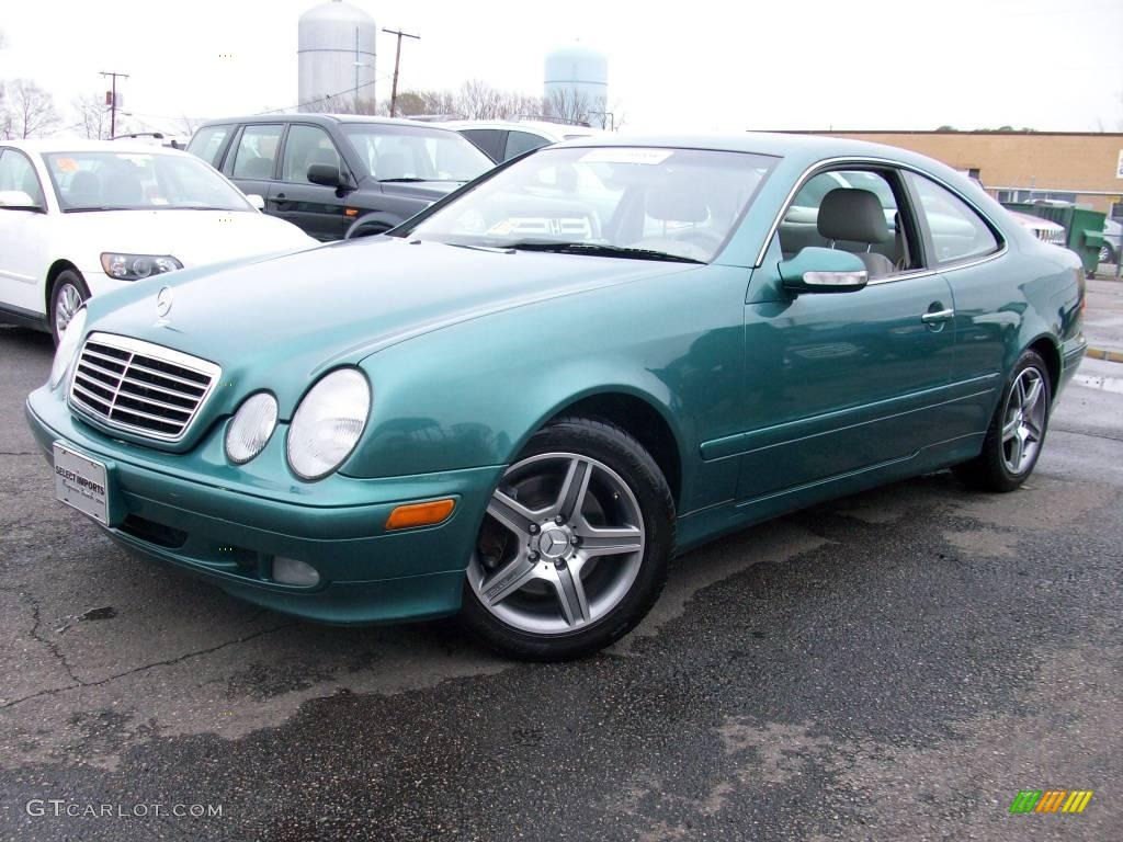 2002 CLK 320 Coupe - Mineral Green Metallic / Oyster photo #2
