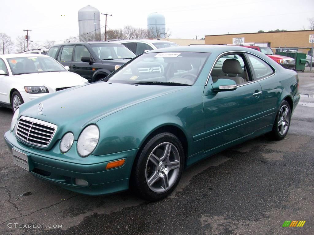 2002 CLK 320 Coupe - Mineral Green Metallic / Oyster photo #3