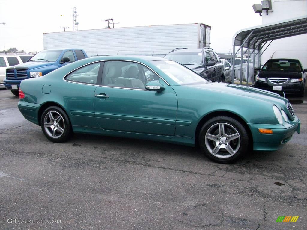 2002 CLK 320 Coupe - Mineral Green Metallic / Oyster photo #7