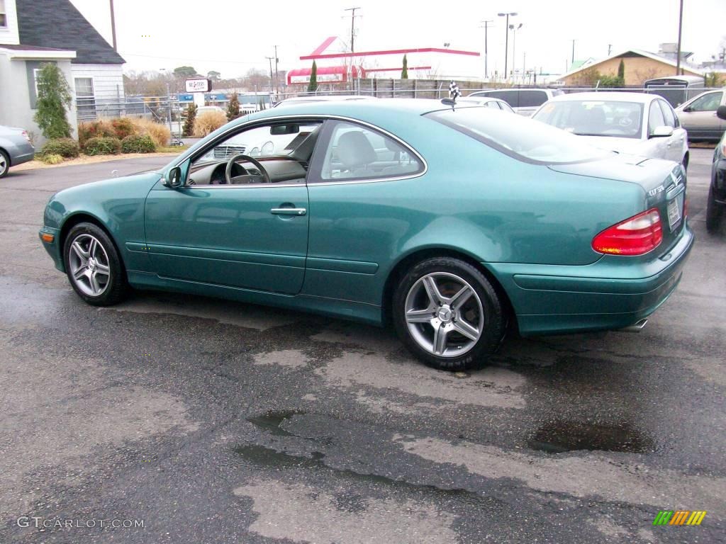 2002 CLK 320 Coupe - Mineral Green Metallic / Oyster photo #13