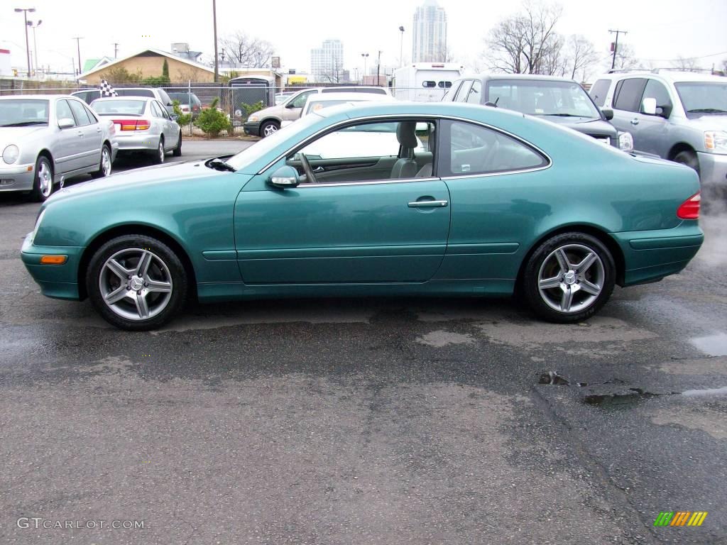 2002 CLK 320 Coupe - Mineral Green Metallic / Oyster photo #14
