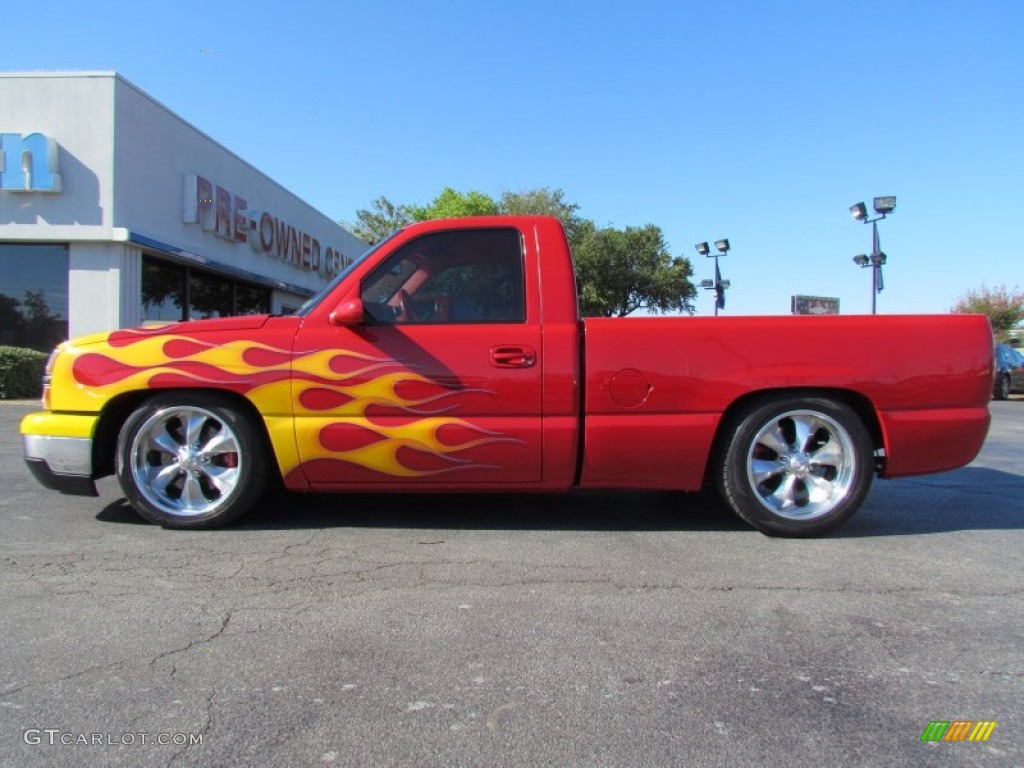 2004 Silverado 1500 LS Regular Cab - Victory Red / Custom Red photo #7