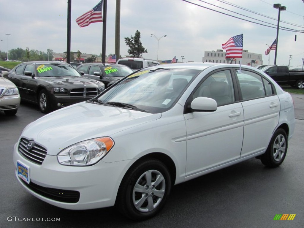 Nordic White 2011 Hyundai Accent GLS 4 Door Exterior Photo #54125487