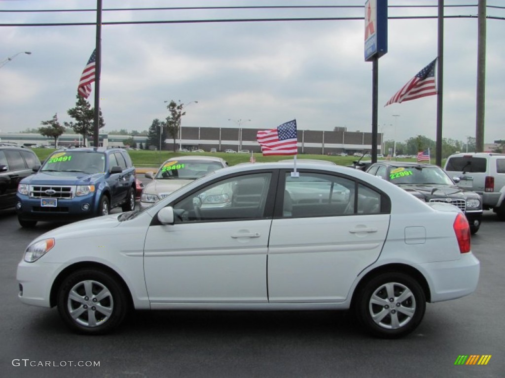 Nordic White 2011 Hyundai Accent GLS 4 Door Exterior Photo #54125523