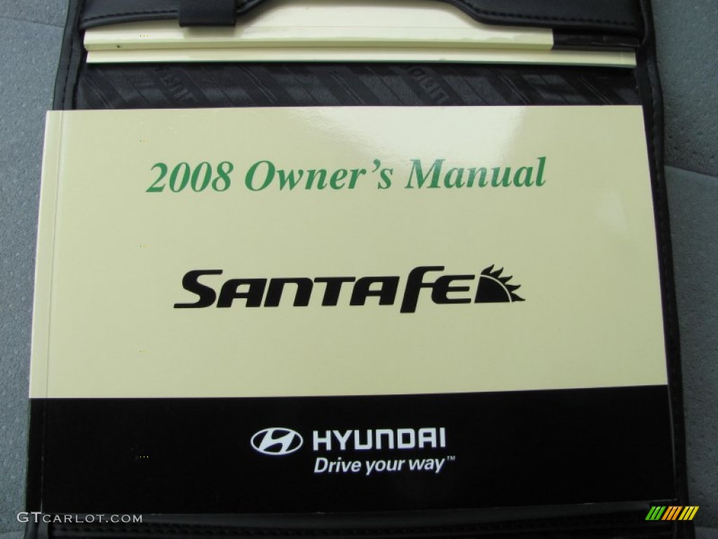 2008 Santa Fe Limited 4WD - Ebony Black / Gray photo #4