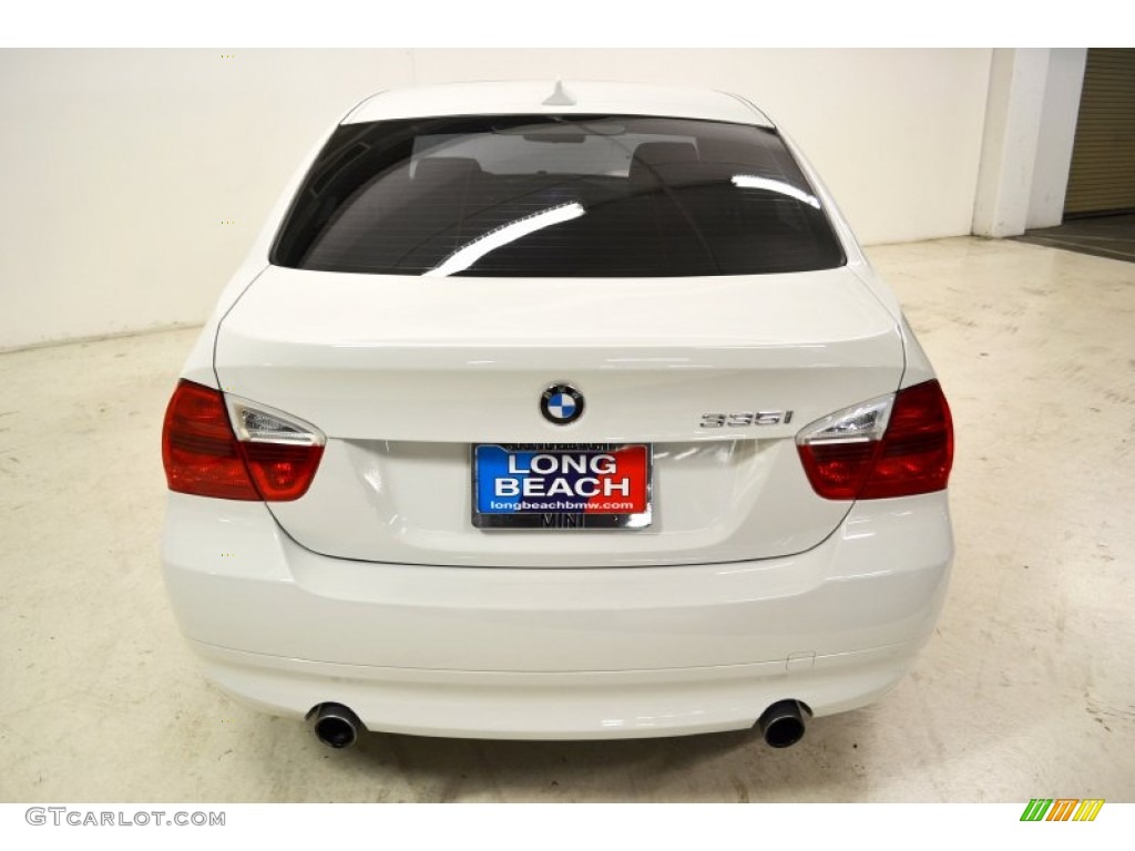 2008 3 Series 335i Sedan - Alpine White / Black photo #6