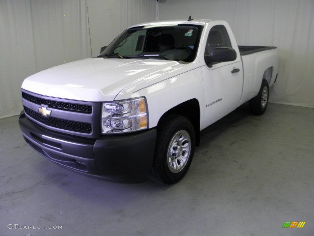 2009 Silverado 1500 Regular Cab - Summit White / Dark Titanium photo #3