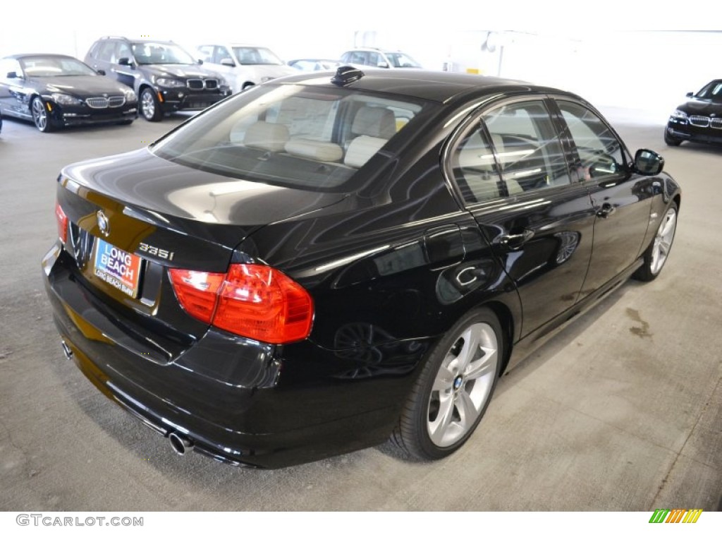 2011 3 Series 335i Sedan - Jet Black / Oyster/Black Dakota Leather photo #3