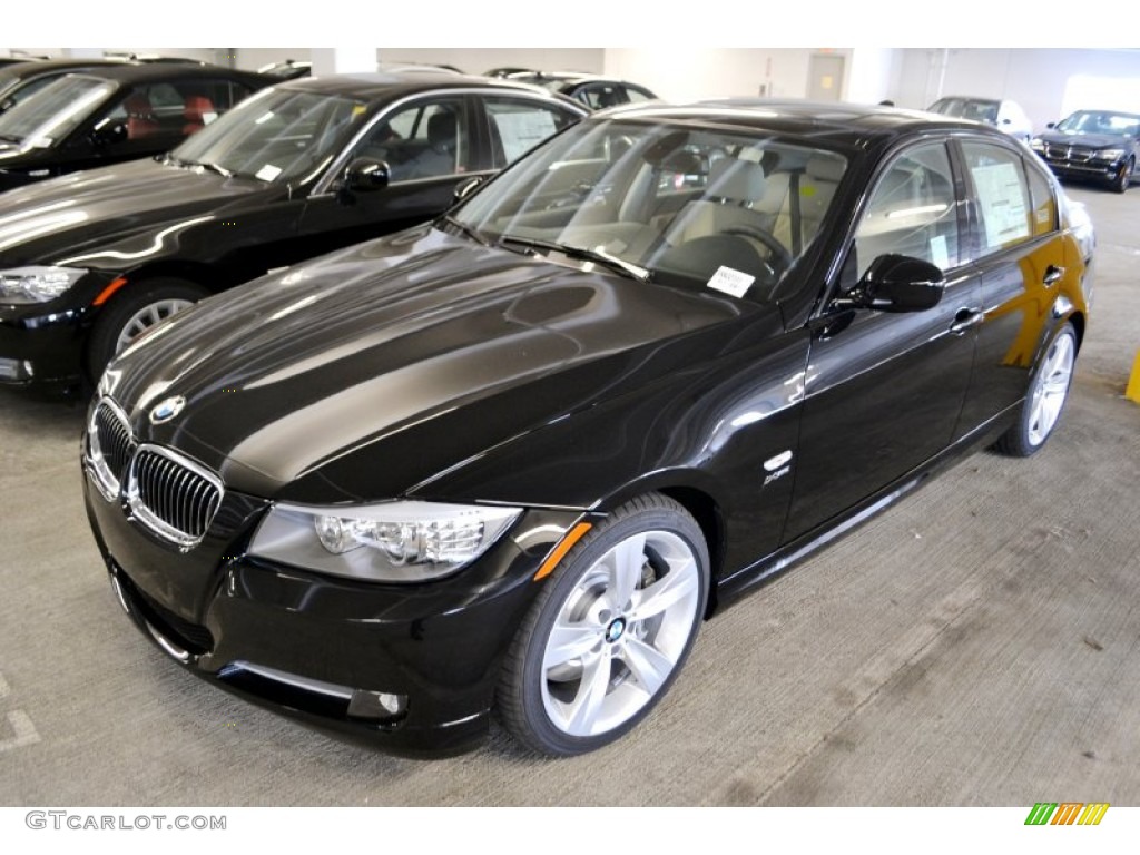 2011 3 Series 335i Sedan - Jet Black / Oyster/Black Dakota Leather photo #6