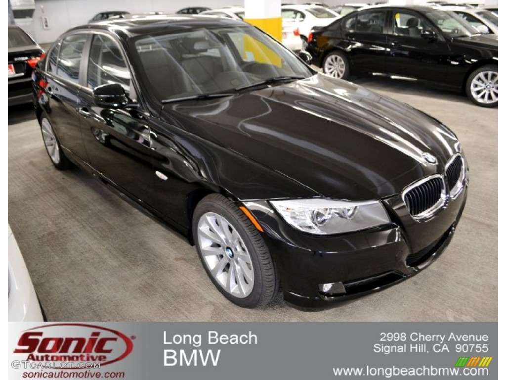 2011 3 Series 328i Sedan - Jet Black / Black Dakota Leather photo #1