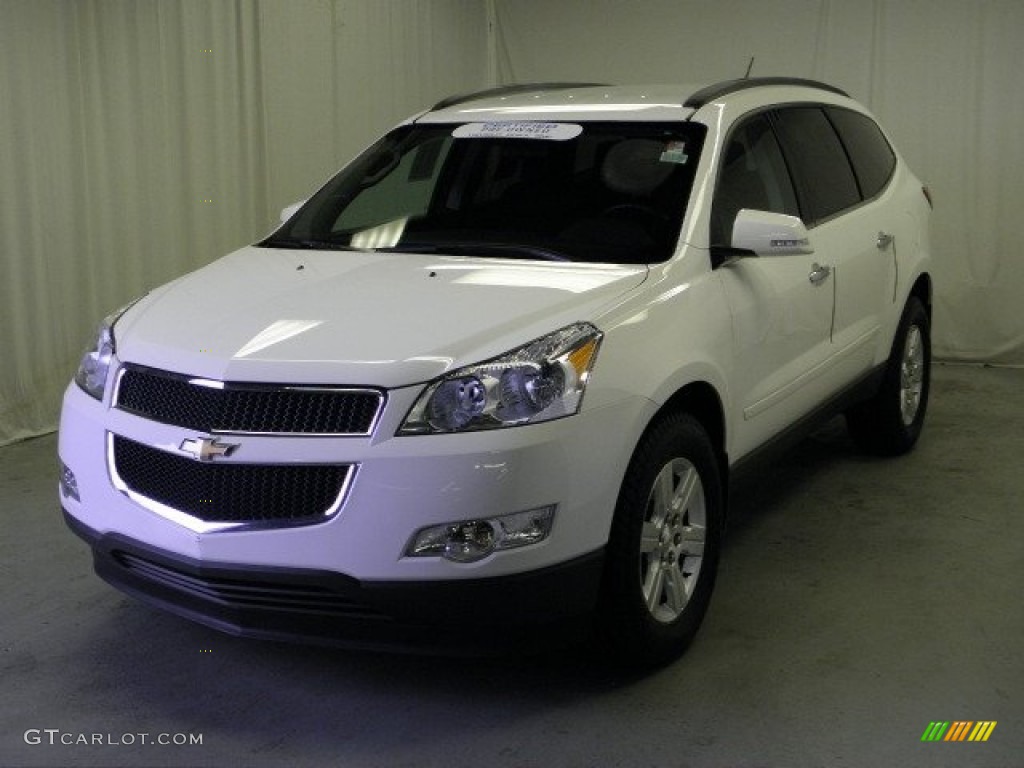 2011 Traverse LT AWD - White / Ebony/Ebony photo #3