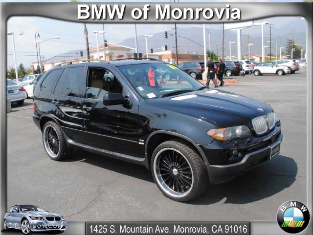 2006 X5 4.4i - Jet Black / Beige photo #1