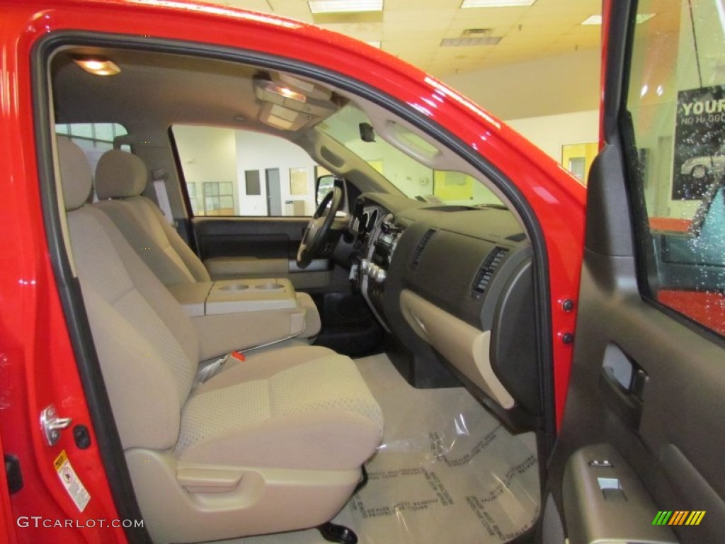 2010 Tundra Double Cab 4x4 - Radiant Red / Sand Beige photo #24