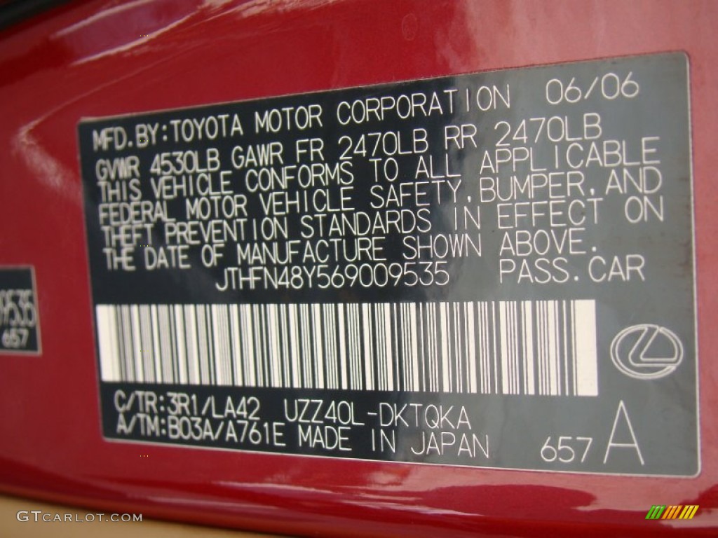 2006 SC Color Code 3R1 for Matador Red Metallic Photo #54134820