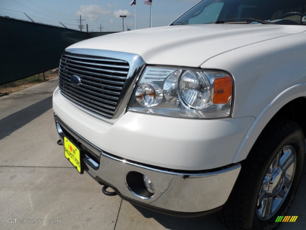 2007 F150 Lariat SuperCrew 4x4 - Oxford White / Black photo #11