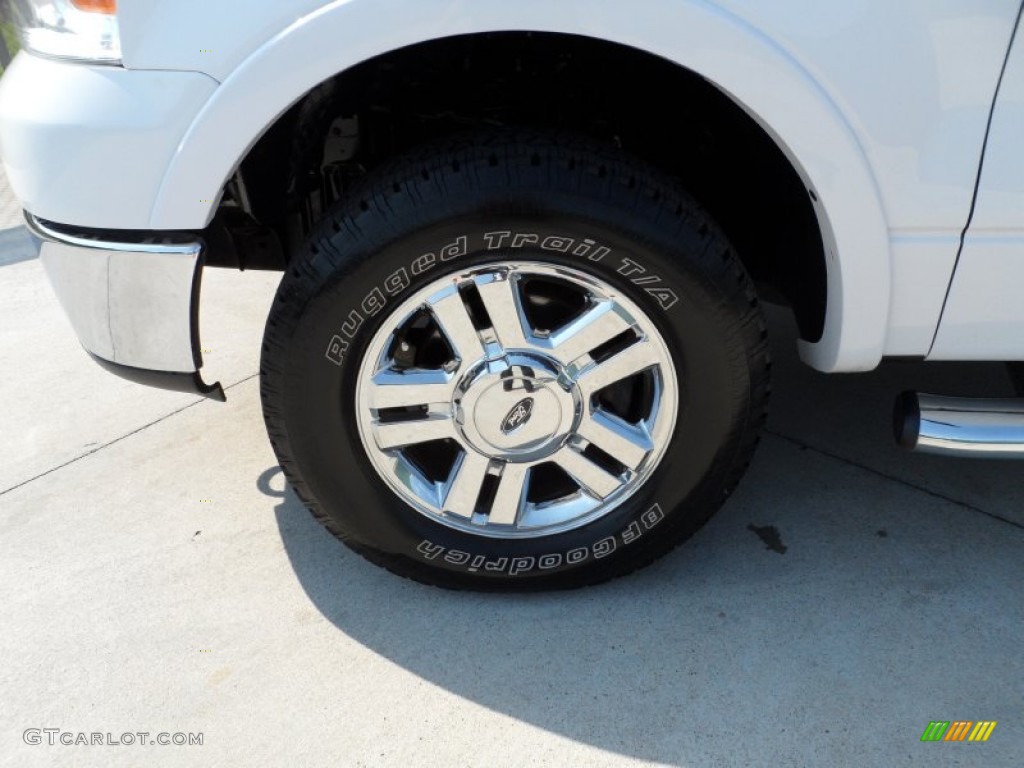 2007 F150 Lariat SuperCrew 4x4 - Oxford White / Black photo #12