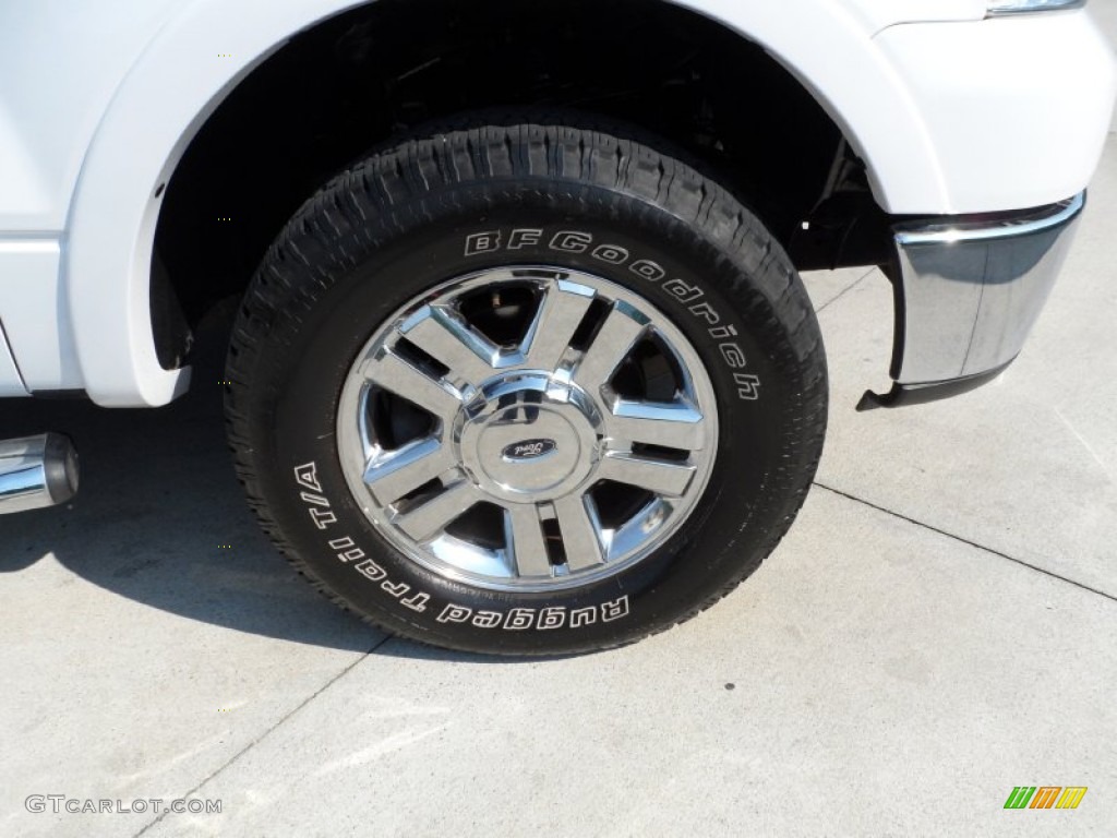 2007 F150 Lariat SuperCrew 4x4 - Oxford White / Black photo #15