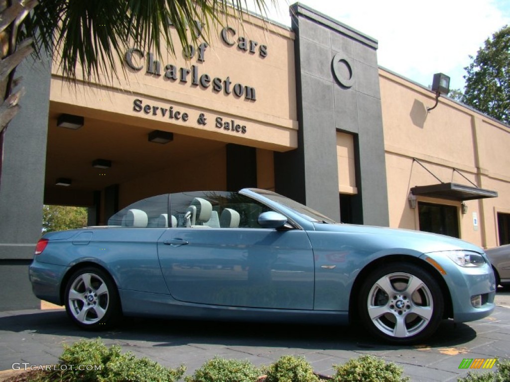 2008 3 Series 328i Convertible - Atlantic Blue Metallic / Cream Beige photo #8