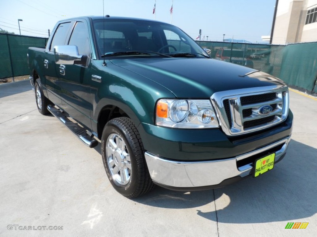 2008 F150 XLT SuperCrew - Forest Green Metallic / Medium/Dark Flint photo #1