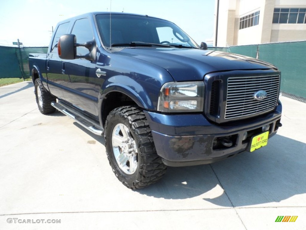 True Blue Metallic 2005 Ford F250 Super Duty Harley Davidson Crew Cab 4x4 Exterior Photo #54140658