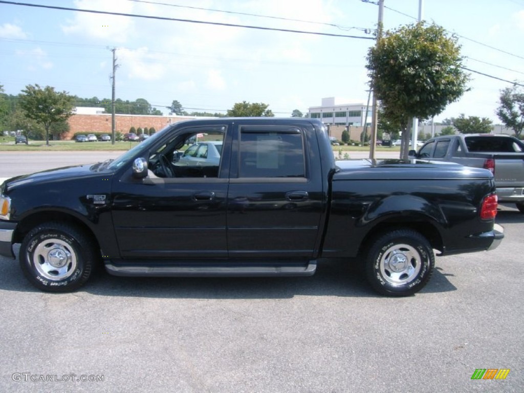 2002 F150 XLT SuperCrew - Black / Dark Graphite photo #2