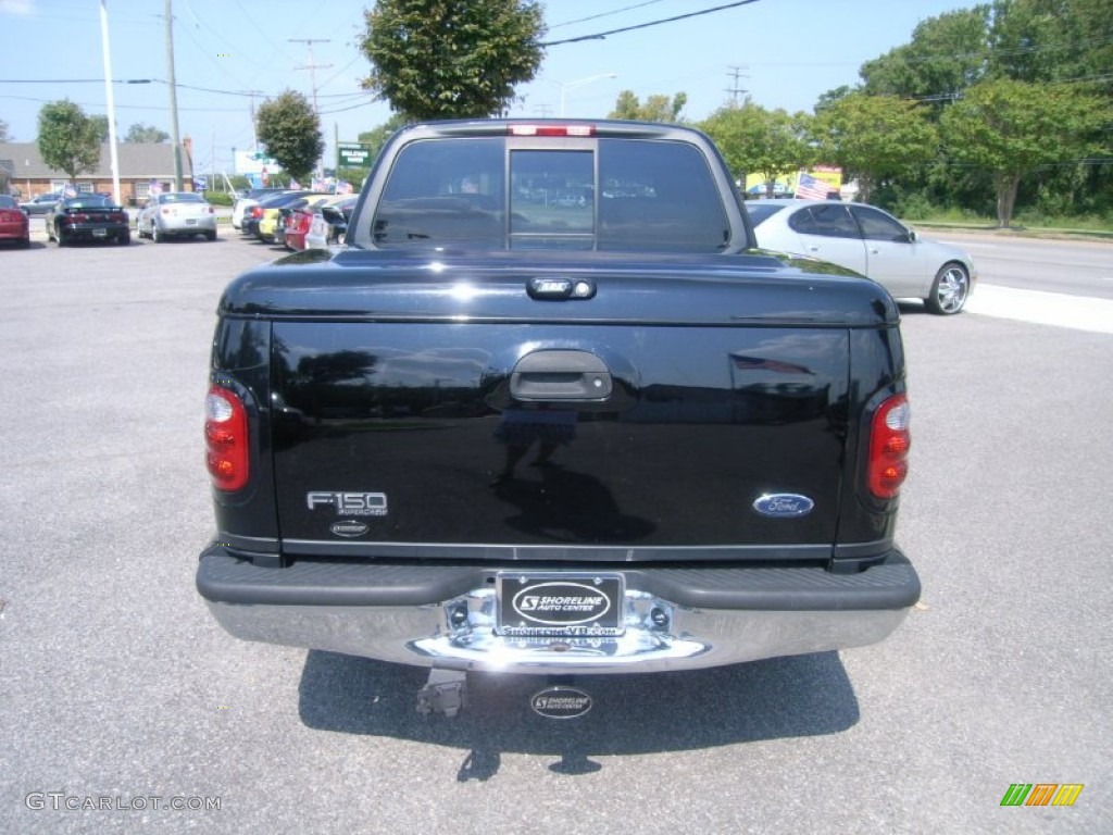 2002 F150 XLT SuperCrew - Black / Dark Graphite photo #4