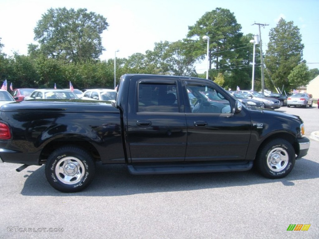 2002 F150 XLT SuperCrew - Black / Dark Graphite photo #7