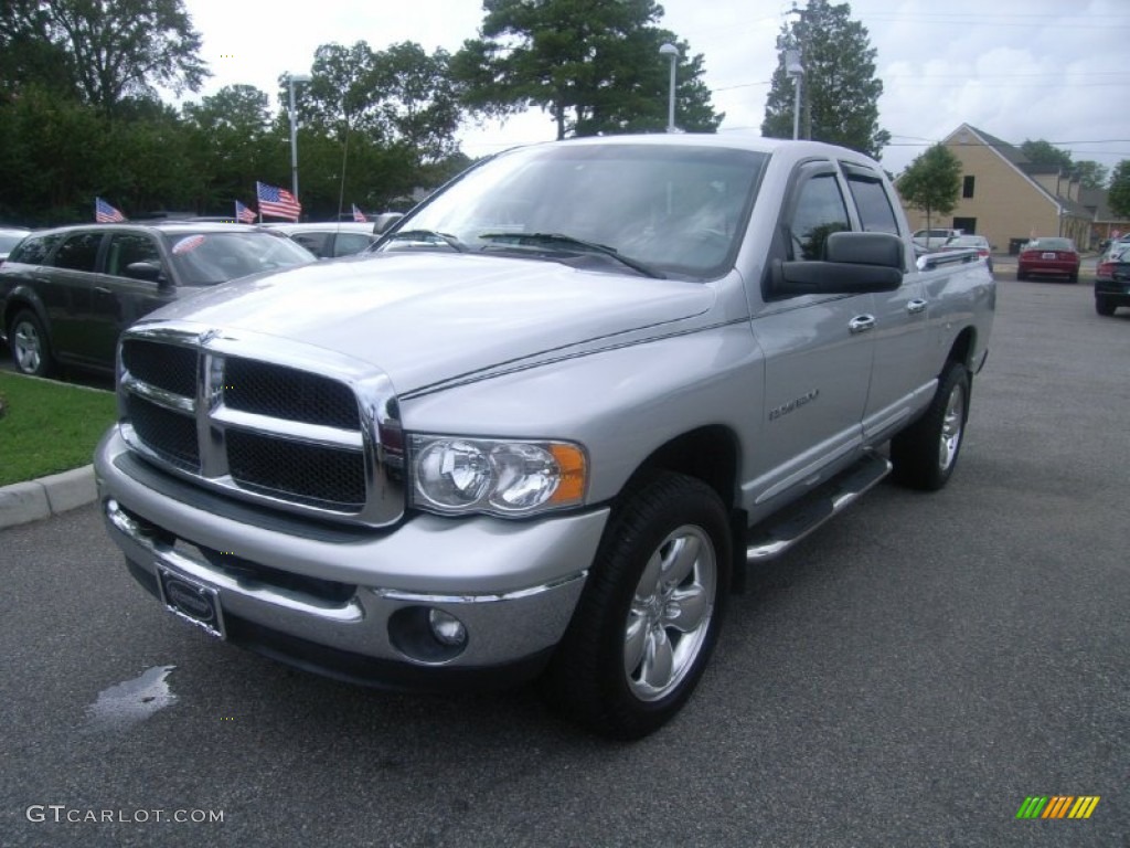 2005 Ram 1500 SLT Quad Cab 4x4 - Bright Silver Metallic / Dark Slate Gray photo #1