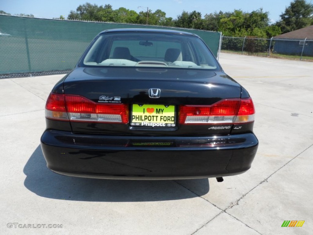 2002 Accord LX Sedan - Nighthawk Black Pearl / Quartz Gray photo #4