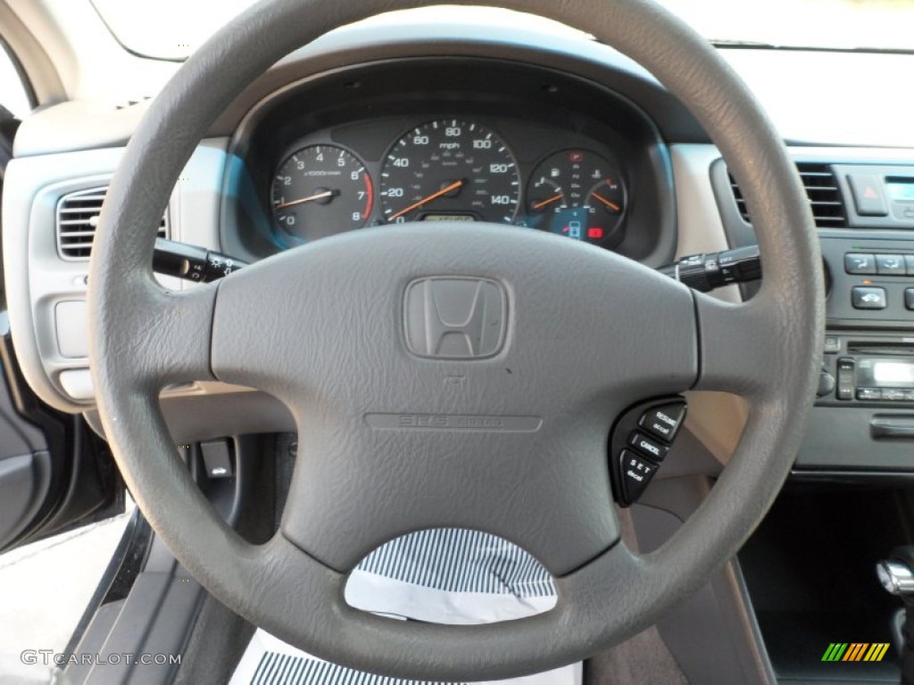 2002 Honda Accord LX Sedan Quartz Gray Steering Wheel Photo #54142200