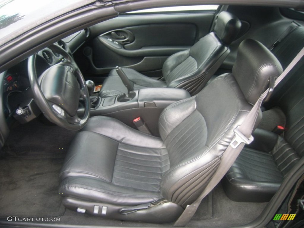 Ebony Black Interior 2002 Pontiac Firebird Trans Am WS-6 Coupe Photo #54142446