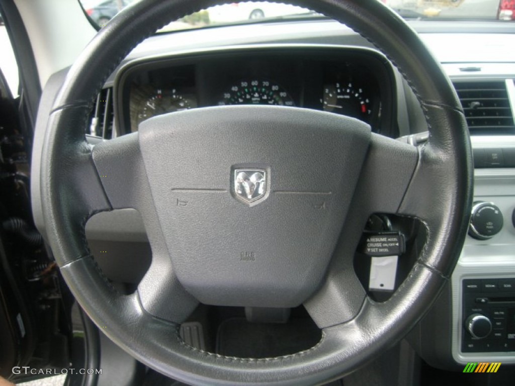 2009 Dodge Journey SXT Dark Slate Gray/Light Graystone Steering Wheel Photo #54143460