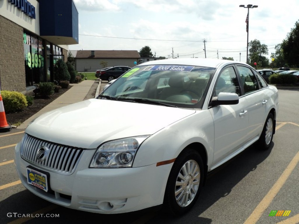 2008 Sable Sedan - Oxford White / Light Camel photo #1