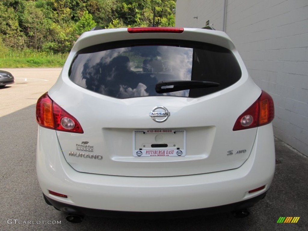 2009 Murano S AWD - Glacier Pearl / Beige photo #3