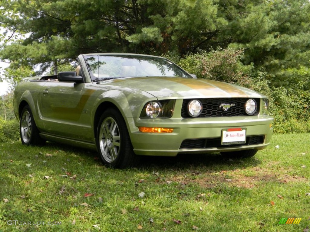 2006 Mustang GT Premium Convertible - Legend Lime Metallic / Light Parchment photo #15