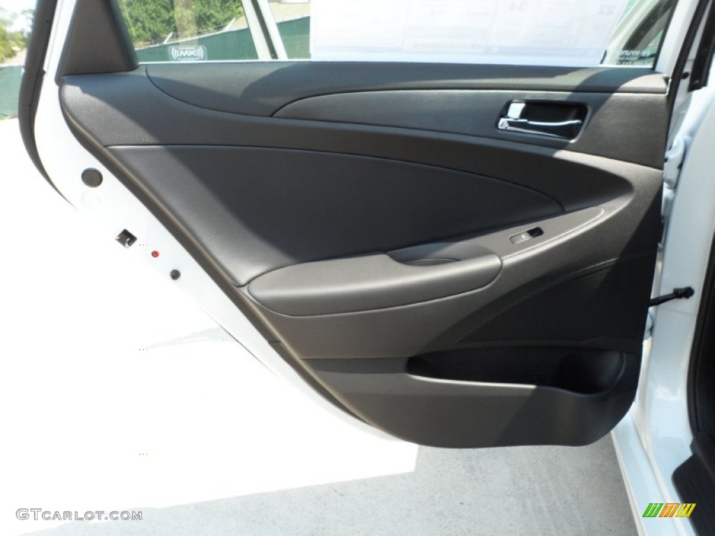 2012 Hyundai Sonata SE 2.0T Black Door Panel Photo #54147148