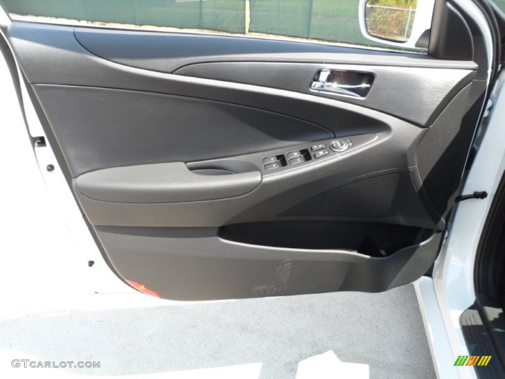 2012 Hyundai Sonata SE 2.0T Black Door Panel Photo #54147165