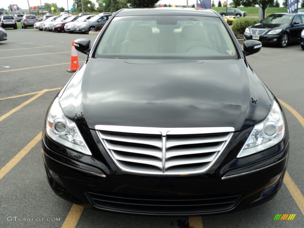 Black Noir Pearl 2010 Hyundai Genesis 4.6 Sedan Exterior Photo #54147720