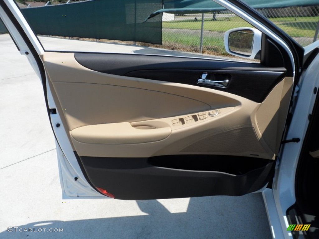 2012 Hyundai Sonata Limited Camel Door Panel Photo #54147780