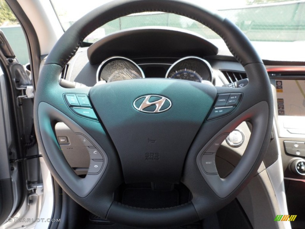 2012 Hyundai Sonata SE Gray Steering Wheel Photo #54148209