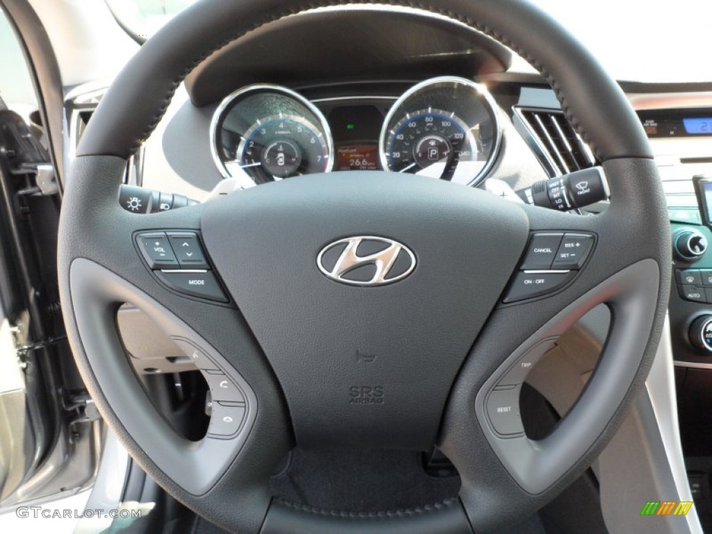 2012 Hyundai Sonata Limited 2.0T Gray Steering Wheel Photo #54149256
