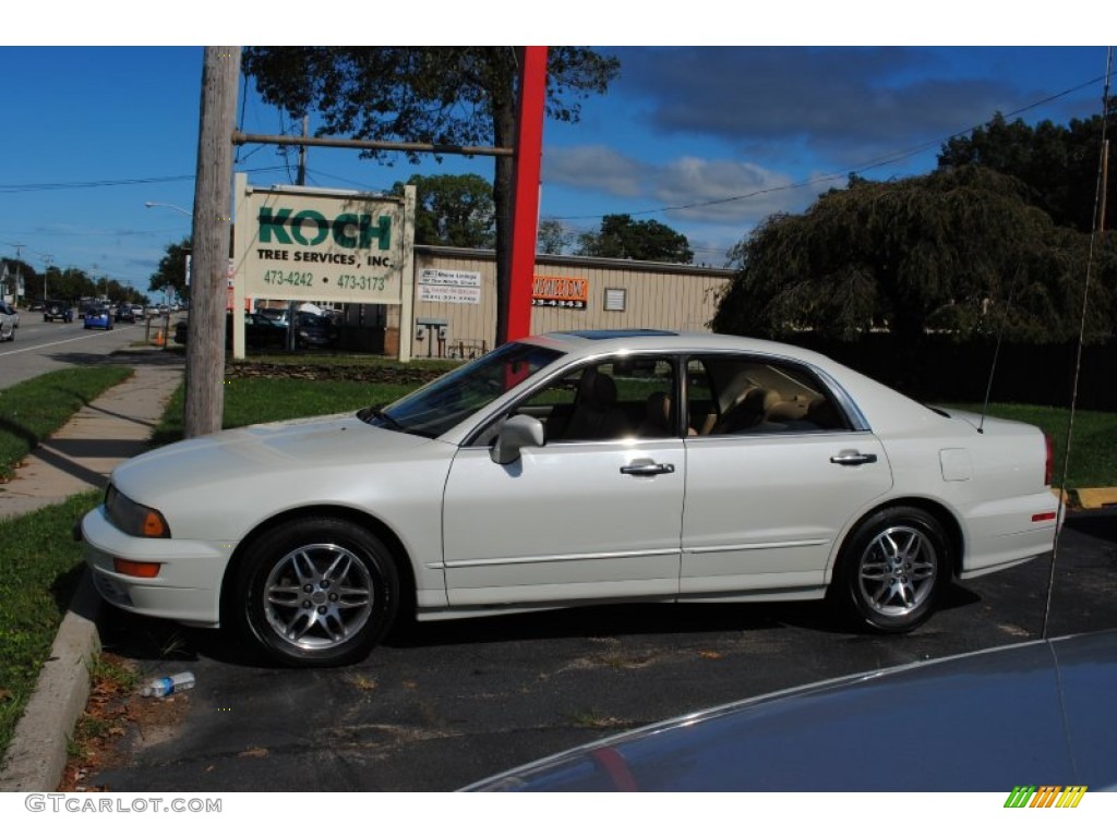 2002 Diamante LS - Platinum White Pearl / Brown/Tan photo #3