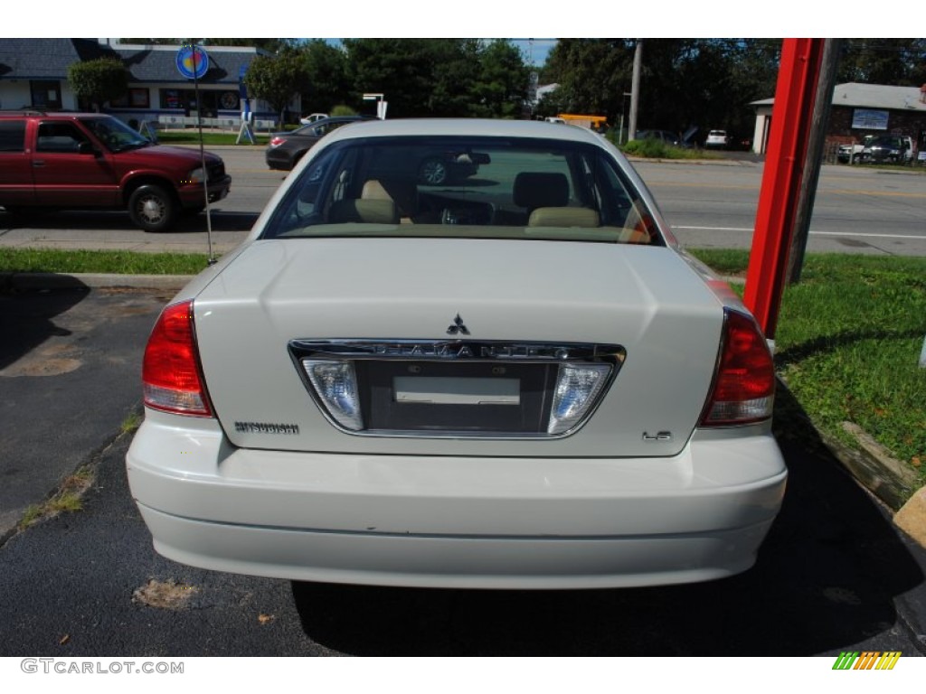 2002 Diamante LS - Platinum White Pearl / Brown/Tan photo #5