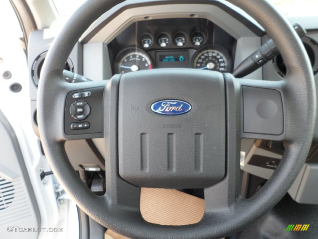 2012 Ford F250 Super Duty XL Regular Cab Steel Steering Wheel Photo #54150102