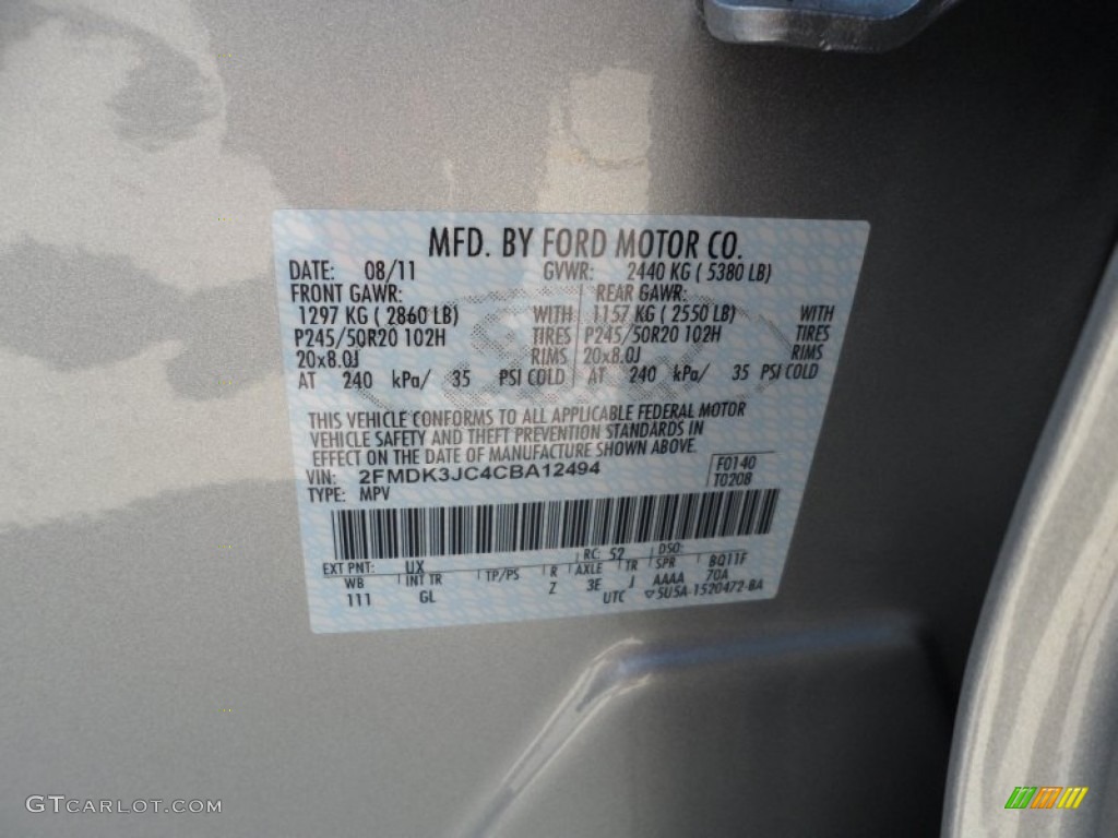 2012 Edge Color Code UX for Ingot Silver Metallic Photo #54150435