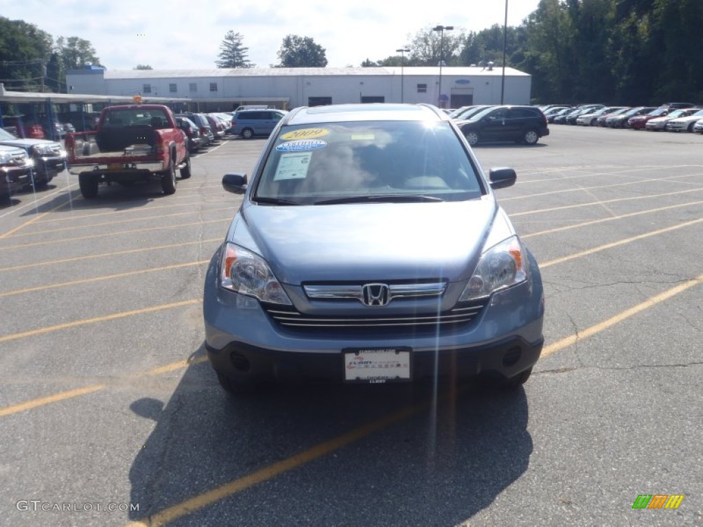 2009 CR-V EX 4WD - Glacier Blue Metallic / Gray photo #3