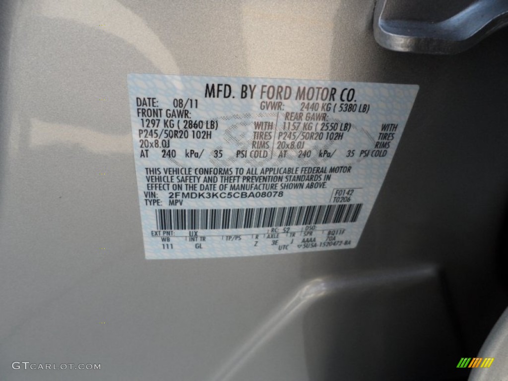 2012 Edge Color Code UX for Ingot Silver Metallic Photo #54151398